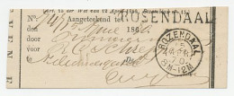 Rosendaal 1870 - Ontvangbewijs Aangetekende Zending - Non Classés