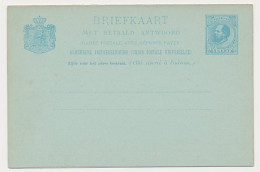 Briefkaart G. 28 - Gebogen + Rechte Vlag - Postal Stationery