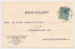 Firma Briefkaart Zutphen 1928 - Likeurstokerij - Wijnhandel - Ohne Zuordnung