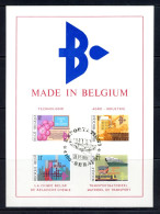 BE   2114 - 2117   ---   Feuillet  --  Exportations Belges : Made In Belgium  --  Obl  1er Jour - 1981-1990