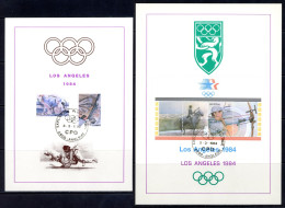 BE   2119 - 2120 + BL60   ---   Feuillets  --  Jeux Olympiques 1984 Los Angeles  --  Obl  1er Jour Angleur - 1981-1990