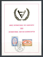 BE   1999 - 2000   ---   Feuillet  --  Année Internationale Des Handicapés  --  Obl  1er Jour Liège - 1981-1990