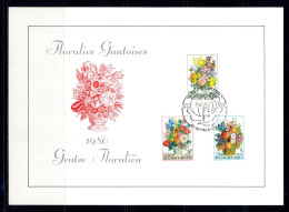 BE   1966 - 1968   ---   Feuillet  --  Floralies Gantoises  --  Obl  1er Jour Halanzy - 1971-1980