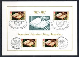 BE   1862   ---   Feuillet  --  Congrès Mondial De Bibliothécaires  --  Obl  1er Jour - 1971-1980