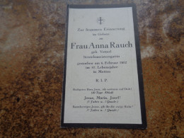 Doodsprentje/ Sterbekarte    1932  Frau Anna Rauch  Geb Vetterl  87 Jahre - Religion & Esotericism