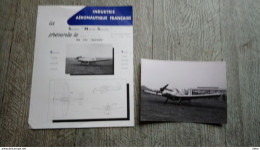 Avion Alcyon Morane Saulnier 733 Au Sol France + Fiche Technique Document Aéraunotique Aviation - Luchtvaart