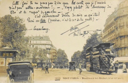 CPA. [75] > TOUT PARIS > N° 1866 - Boulevard St Michel - (Ve & VIe Arrt.) - Coll. F. Fleury - TBE - District 05