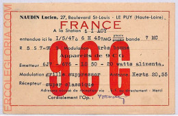 Ad9052 - FRANCE - RADIO FREQUENCY CARD   - 1947 - Radio