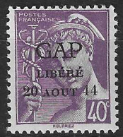 France Libération Gap Mayer N° 3 Neuf ** MNH. Signé Calves. TB - Liberazione