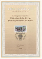 Germany Deutschland 1990-2 250 Jahre öffentlicher Personenverkehr In Berlin, Horse Horses, Berlin - 1991-2000