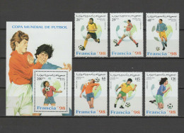 West Sahara 1996 Football Soccer World Cup Set Of 6 + S/s MNH - 1998 – France