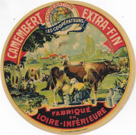 ETIQUETTE  DE  FROMAGE Neuve Camembert Les Cooperateurs Loire Inferieure - Cheese