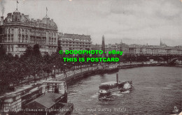 R539140 London. Thames Embankment. Cecil And Savoy Hotels. Tuck. Silverette. 155 - Autres & Non Classés