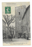 CPA Circulée En 1910 - VENCE - Place Thiers Et Vieille Tour - Animé - Edit. Giletta - Vence