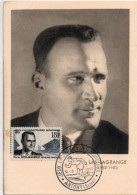 Carte Maxi  1957 : LEO LAGRANGE - 1950-1959