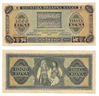 Croatie Croatia 1.000 Kuna 1943 AUNC / UNC / NEUF - Croazia