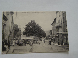 RHONE-COURS-9-GRANDE RUE ET PLACE DE L'EGLISE ANIMEE - Cours-la-Ville