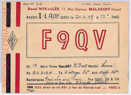 Ad9057 - FRANCE - RADIO FREQUENCY CARD   - 1949 - Radio