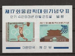 1960 MH South Korea Mi Block 148 - Korea, South