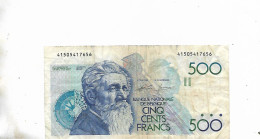 Billet De 500 Francs - Other & Unclassified