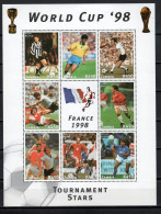 Zambia 1998 Football Soccer World Cup Set Of 3 Sheetlets + S/s MNH - 1998 – Frankreich