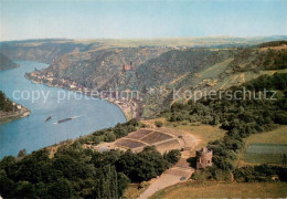 73752449 St Goarshausen Freilichtbuehne Auf Der Loreley Mit Burg Katz Fliegerauf - Loreley