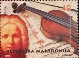 Macedonia 2016 Music 275 Years Since The Death Of Antonio Vivaldi Stamp MNH - Musique