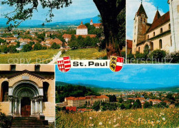 73752342 St Paul Lavanttal Panorama Kirche Portal St Paul Lavanttal - Sonstige & Ohne Zuordnung