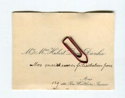 ANS (Liège) - Carte De Visite Ca. 1930, Voir Verso, Hubert Denis Dierikx, Rue Walthère Jamar, à Famille Gérardy Warland - Visiting Cards