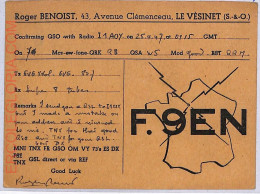 Ad9064 - FRANCE - RADIO FREQUENCY CARD   - 1947 - Radio