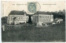 CPA Voyagé 1907 * BAUGÉ Pensionnat Saint Joseph * G. Thibault Editeur - Otros & Sin Clasificación