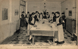 N76 - 38 - GRENOBLE - Isère - Institut Ménager - 7 Rue Des Dauphins - Un Groupe D'élèves - Repassage - Grenoble