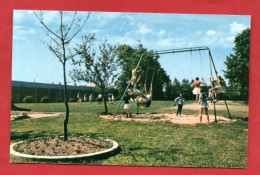 CP Hardinghen (62) Institution St-Dominique Carte Couleur Jeux D'enfants Portique,balançoires - Autres & Non Classés