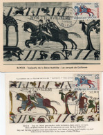 Cartes Maxi  1958  Premier Jour :BAYEUX Tapisserie ( Lot De 2 Cartes) - 1950-1959