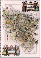 ALSACE. Et LORRAINE.  Carte Touristique    Non Circulée   Véritable Photo Au Bromure - Alsace
