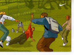 Carte Pub Nike, Illustrateur, Joueurs De Ballon, Football En Salle - Advertising