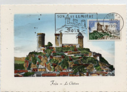 Carte Maxi 1958 : Foix, Le Chateau - 1950-1959