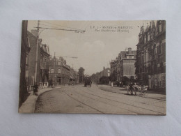 CARTE POSTALE ANCIENNE MONS EN BAROEUL RUE DAUBRESSE MAUVIEZ ANIMATION SNAPSHOT - Other & Unclassified