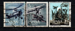SPAGNA - 1961 - AUTOGIRO LA CIERVIA, CACCIA, LA VERGINE DI LORETO - CINQUANTENARIO DELL'AVIAZIONE SPAGNOLA - USATI - Used Stamps