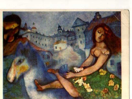 CHAGALL Jeune Fille Au Cheval,seins Nus - Malerei & Gemälde