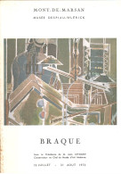 Catalogue Exposition Braque Au Musée Despiau-Wlérick De Mont-de-Marsan - 1973 - Ohne Zuordnung
