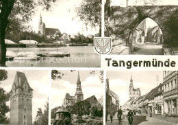 73751541 Tangermuende Hafenpartie Stadtmauer Kapitelturm Stephanskirche Leninstr - Tangermünde