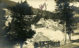 Carte Photo Chasseurs Alpins Baraquements De Cabanes Vieilles - Autres & Non Classés