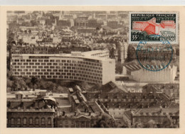 Carte Maxi 1958 : Palais De L Unesco - 1950-1959