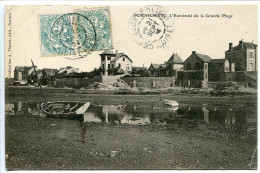CPA Voyagé 1904  * PORNICHET L'Extrémité De La Grande Plage * Collection A. Thuret - Pornichet