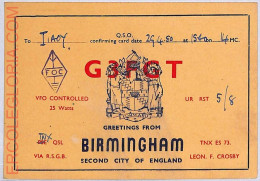 Ad9074 - GREAT BRITAIN - RADIO FREQUENCY CARD   - 1950 - Radio