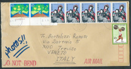 Japan, Japon, Giappone 2016; National Bunraku Theater + Others. Air-mail Post To Italy. - Cartas & Documentos