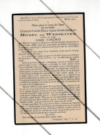 Doodsprentje  Messire Charles MOREL De WESTGAVER ép. De Louise SIMONIS - MONT St AMAND 1879 - OOSTACKER 1929  (B374) - Obituary Notices