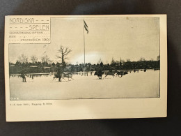 [BB] Nordiska Spelen - Skidkörning Efter -- Ren -- Stockholm 1901. Used. - Svezia