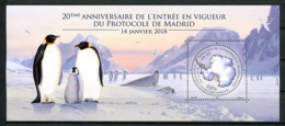 TAAF 2018  N° F864 ** ( 864 ) Neuf MNH Superbe Faune Oiseaux Manchots Protocole De Madrid Environnement - Nuevos